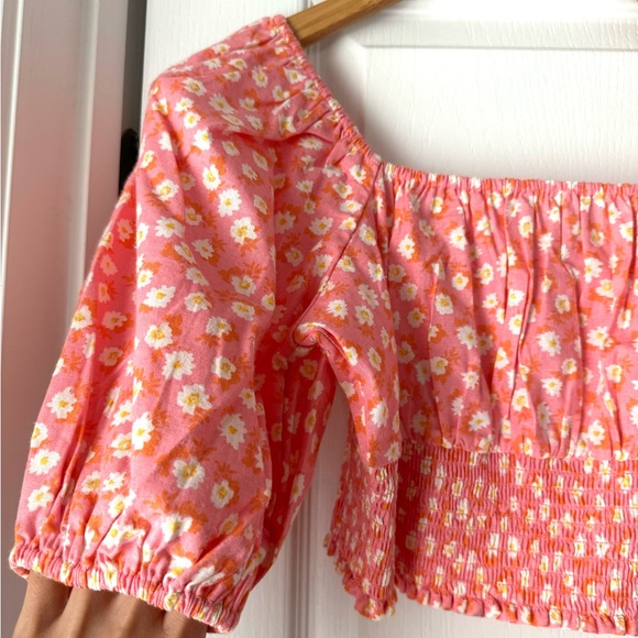 NWT Billabong Floral Woven Crop Top Size Medium - Picture 4 of 7